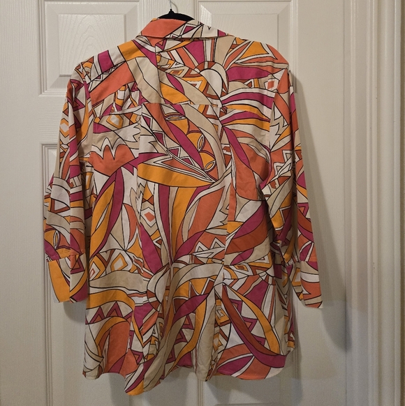 Chico's Multicolor Abstract Blouse - Picture 8 of 9